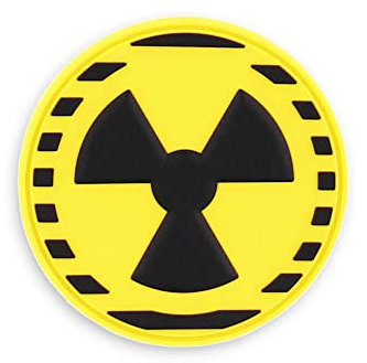Copytec 3D Rubber Patch Nuclear Atom Abzeichen Energie Warn Aufnäher 6,8cm #37783