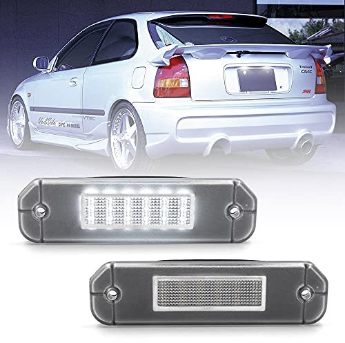 LED-Kennzeichenbeleuchtung, kompatibel mit Ho.nda Civic CR-X/Civic Del Sol Coupe Schrägheck, Limousine, LED-Rückleuchten, ersetzt OEM Sta.nley #8070, 2 Stück