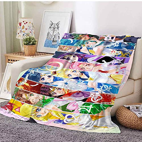 Sailor Moon hübsches Mädchen Anime 3D gedruckte weiche leichte Reise flauschige Flanell Nickerchen Decke Idee Geschenk Plüsch Haus Dekorationen