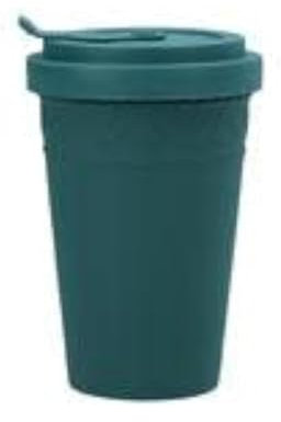 KPM Berlin KURLAND To-Go Becher 0,35l, Porzellan-Becher, Kaffeebecher 13 cm, Teebecher, Handmade im Geschenkkarton (Grün matt)
