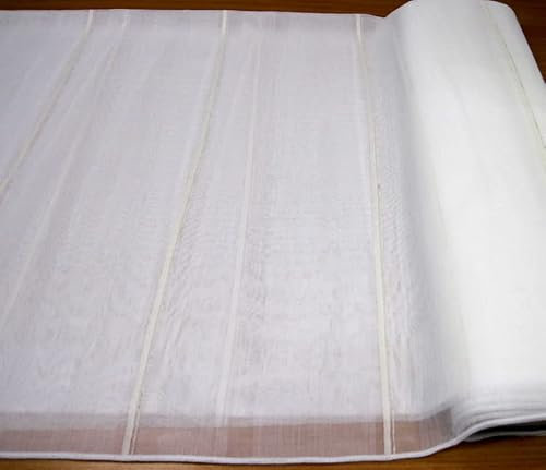 Meterware Gardine Längsstreifen Fb. Natur 38301 - Höhe 295cm