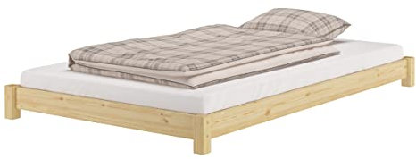Erst-Holz Breites, flaches Futonbett Einzelbett 120x200 Kiefer massiv V-60.51-12, Ausstattung:ohne Zubehör