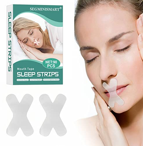 Sleep Strips Mundband,Anti-Schnarchbänder,Anti-Schnarch Mundstreifen Verbessern Sie die Schlafqualität Weniger Mundatmung Entwicklung der Gewohnheit der Nasenatmung 60Pcs