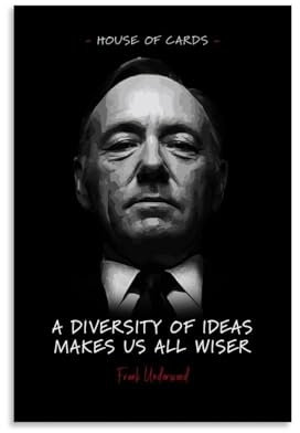 MUTYNE House of Cards Fanart Frank Underwood Poster Dekorative Malerei Leinwand Wandkunst Wohnzimmer Poster Schlafzimmer Malerei 08x12inch(20x30cm)