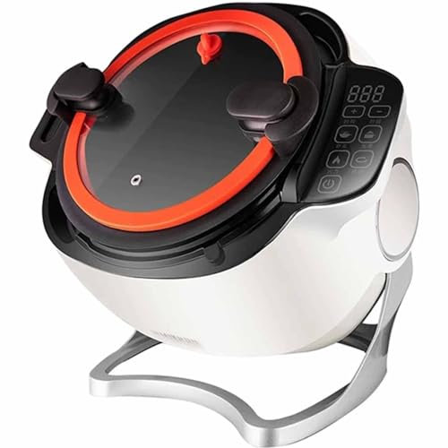 EKSED Machine De Cuisson Automatique Intelligente, Robot Culinaire Commercial 6L, Réglage du Feu à 3 Vitesses, Deux Modes De Cuisson, écran Tactile Intelligent, pour Restaurant