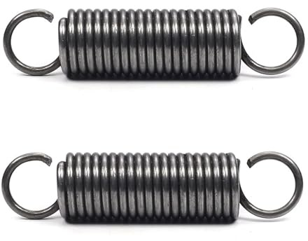 2 Pcs Durable Extension Spring Steel Spring, Dual Hook Tension Spring - 1.6 x 12 x 40 mm, Wire Diameter 1.6 mm, OD 12 mm, Free Length 40 mm
