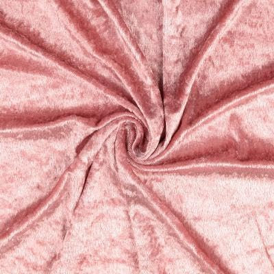 Pannesamt Stoff Meterware für Deko, Basteln und Bekleidung, 0,5 Meter - 147 cm Breit - Samt ähnliche Oberfläche Stoffe (Altrosa)