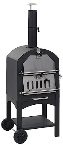 DIGBYS Four à pizza d'extérieur à charbon de bois avec pierre réfractaire