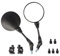 AULESSE Universal Motorrad Spiegel Set, 7/8 22mm E-Geprüft Rückspiegel Spiegel, Runde Klappbare Lenkerspiegel für Motorräder Roller Cruiser Street Bike ATV mit M8 M10 Schrauben