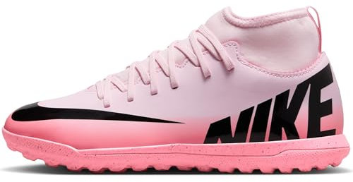 NIKE Unisex Kid's Jr Superfly 9 Club Tf Football Soccer Shoe, Pink Foam Black, 13.5 UK Child