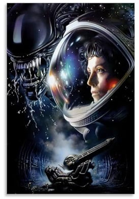 KOPTEW Sci-fi Movies Alien Art Poster Poster Dekorative Malerei Leinwand Wandkunst Wohnzimmer Poster Schlafzimmer Malerei,Wandkunst Bilddruck Moderne Familienzimmer Dekor 12x18inch(30x45cm)