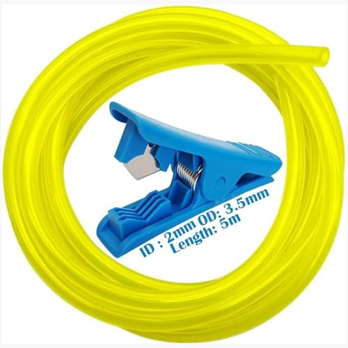Tubo carburante, CTRICALVER 2x3,5mm tubo benzina Universale 5m, tubo carburante per tosaerba a benzina, tubi carburante, con 1 tagliatubi per tosaerba, motoseghe, soffiatori, idropulitrici