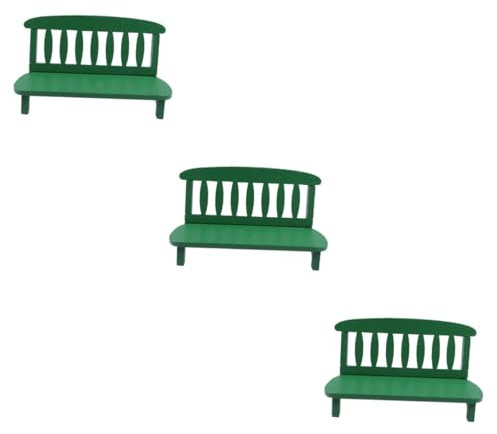 BESTonZON 3stücke Mini Settee Vintage Foto Requisiten Für Nostalgische Raumgestaltung Deko-Element Grün