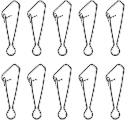 100 Stück Seefischer-Clip, Schnellwechsel-Angelwirbel, hochfeste Angelköder, Schnappclips für Süß- und Salzwasser