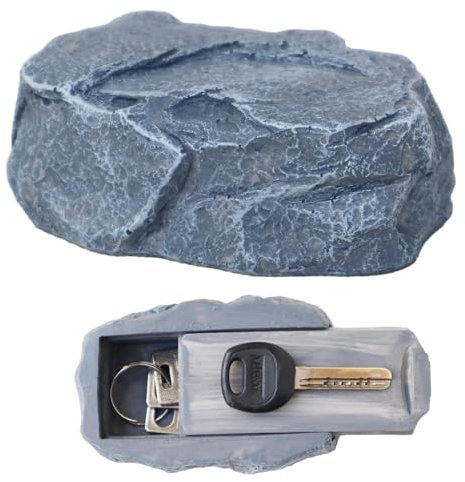 Memeyou Fake Rock Key Hider Decoration Safe Holder For Outdoor Yard Garden Outside Large Size Design Hide A House Spare Key Lock Box Teal