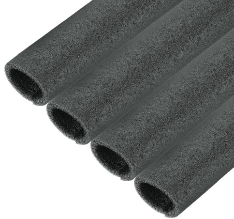 sourcing map Lot de 4 tubes isolants en mousse pour tuyau en cuivre, 40 mm (DI x DE x DE), protection contre le gel pour tuyau en cuivre, noir