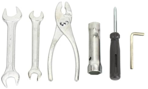 EIHI Juego de 6 Herramientas de Reparación de Motocicleta Herramienta Universal de Fijación de Motocicleta Juego Compacto Portátil de Destornilladores de Motocicleta Juego de Alicates Llave de Bujías