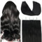 VINBAO Echthaar Tape Haarverlängerung Echthaar 45cm 20pcs 50g Invisible Tape Extensions Echthaar Tief Schwarz Tape in Extensions Echthaar Schwarz Seamelss Tape in 18 Zoll #1