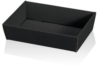 schenken-24 1 x Präsentkorb klein Anthrazit - Maße 22x15 cm - Geschenkkorb - Präsentkörbe - Geschenkverpackung -