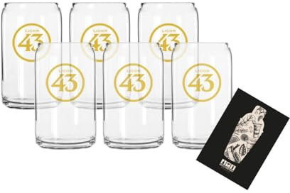 Individuelles Set mit Licor 43 6er Set Longdrink Glas Gläser Set - 6x Cocktail Glas mit Logo