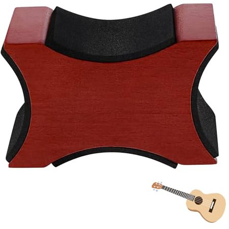 Gitarrenhalsstütze, Saiteninstrument Nackenstütze Gitarren Halsstütze Cradle Gitarrenbauer Tool für E-Akustik-Gitarre Halsstütze aus Holz zur Reparatur, Reinigungspflege, Mahagonifarbe