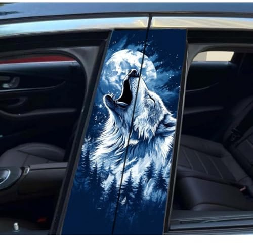 2 Stück HD Vinyl-Autoaufkleber Und-Abziehbilder, Wasserdichte Sonnenschutz-Kratzschutz Für Die b säulen aufkleber langlebiges Autozubehör (farbe 6,one size)