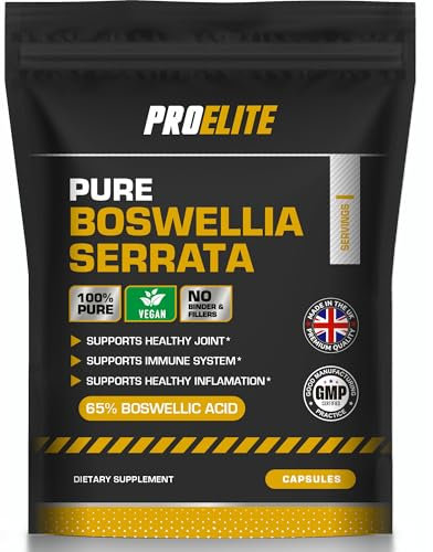Boswellia Serrata Extract 10,000mg 60 Capsules (2 Months Supply) – 65% Boswellic Acid (500mg per Capsule) | Joint Care Supplements | Indian Frankincense Resin by PROELITE