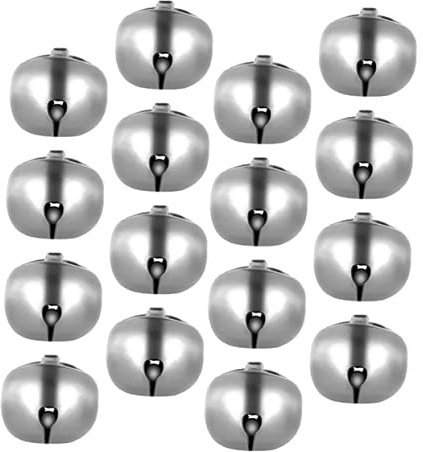 DOITOOL 60 Stück Glocken basteln Weihnachtsschmuck Glocken für Handwerk tragbare kleine Glocken zarte DIY Glocken kompakte kleine Glocken Glockenanhänger kleine Bastelglocke Eisen Silber