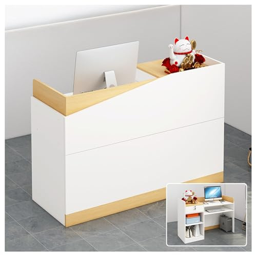 Kompakter Stehpult für Empfang, 99,1 cm, schwarz, Walnussholz, für Büro, Geschäftstreffen, Hotels, Bekleidungsgeschäfte, Bäckereien und Obstläden