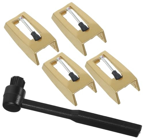 STOBAZA Ersatznadel für Plattenspieler und Phonographen Kompatibel mit Verschiedenen Modellen aus Robustem Rotem Edelstahl Verschleißfest mit Klarer Klangqualität Stilvolles Design