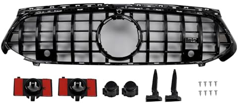 Artudatech Griglia paraurti Anteriore Gloss Black Adatto per Mercedes A-Class W177 A35 A180 2023-2025 (No Logo)