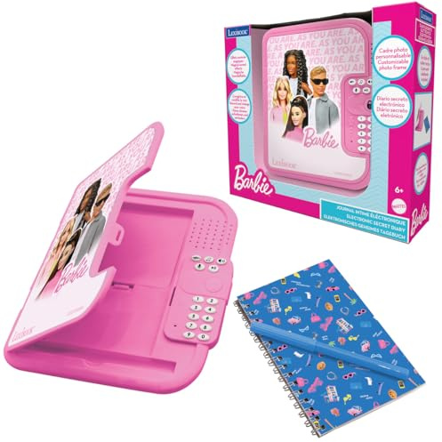 Lexibook, Barbie, Elektronisches Tagebuch, SD50BBLXB | Stift & Notizbuch enthalten, Interaktiv, Passwortgeschützt, Soundeffekte, Rosa