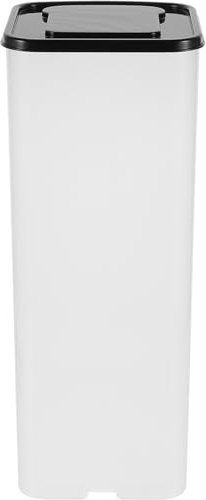HOOWIFFY Portador de Pan Tapa de Plástico Negro, Portátil y Fácil de Limpiar, Caja de Almacenamiento para Pan Adecuado Cocina Moderna
