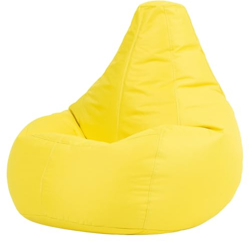 Bean Bag Bazaar Outdoor Bean Bag with Filling Included, Yellow