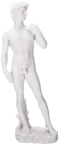 Pacific Giftware Michelangelos David-Statue, Marmor, weißes Finish