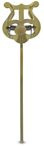 GEWA Marschnotenhalter - Messing - Kleine Lyra - 1 Drücker - Stiellänge 14 cm
