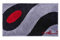 Grund COLANI Exklusiver Designer Badteppich 100% Polyacryl, ultra soft, rutschfest, ÖKO-TEX-zertifiziert, 5 Jahre Garantie, Colani 35, Badematte 60x100 cm, hellgrau-schwarz