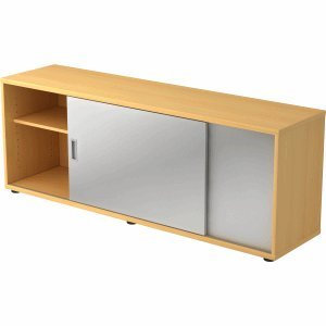 Sideboard 160x40x59,6cm Buche/silber