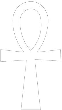 Wandtattoo Logo Kreuz Egyptienne Ankh selbstklebend – mehrere Farben – 10 schwarz