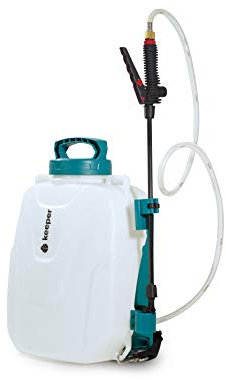 Keeper Pulverizador Eléctrico Forest 10. Pulverizador Mochila Batería Litio. 10L. Pulverizador Desinfectante. Hasta 4h Autonomía. 2 Velocidades.4Bar, Azul Verdoso
