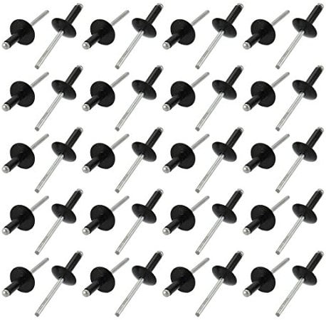 Sourcingmap 40 Pcs 4.8mm x 16mm Aluminum Open End Large Flange Blind Rivets
