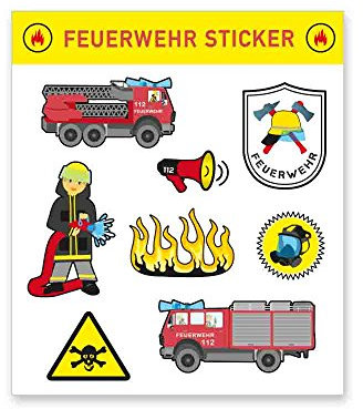 Feuerwehr Sticker Bogen