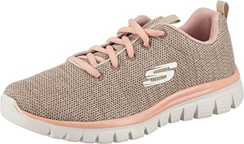 Skechers Graceful - Twisted Fortune 12614-NTCL, Women Sneakers, Beige, 37 EU