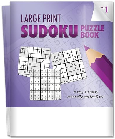 ZOCO - Large Print Sudoku Puzzle Books (25 Bulk Pack) - Easy, Medium and Hard Sudoku Games for Seniors, Low Vision and Visually Impaired, Alzheimer's and Dementia Activities (Vol. 1)