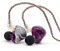 Linsoul KZ ZSN Pro Auriculares Híbridos de Metal de Doble Controlador 1BA+1DD con Cable de 2 Pines Desmontable, Panel de Aleación de Zinc (Sin micrófono, Púrpura)