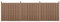 neu.holz WPC Gartenzaun Gerade Ausführung mit Pfosten 185x562cm Braun Sichtschutz Windschutz Lamellenzaun Zaun