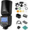 GODOX V1F Professional Camera Flash Speedlite Speedlight Round Head Wireless 2.4G Fresnel Zoom for Fujifilm X-Pro2 X-T20 X-T2 X-T1 GFX50S GFX50R Camera + AK-R1 Pocket Flash Light Accessories Kit