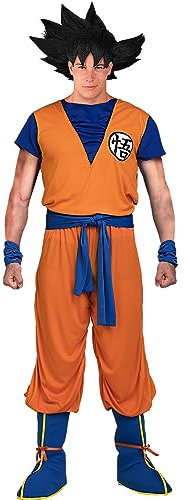 Funidelia Offizielles Goku Dragon Ball Kostüm für Herren, Super Saiyajin Anzug für Erwachsene Dragon Ball, Karneval, Halloween und Junggesellenabschied – Größe L