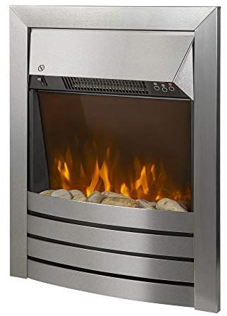 Zanussi ZEFIST1001SS - Incendio eléctrico (2000 W, acero inoxidable)