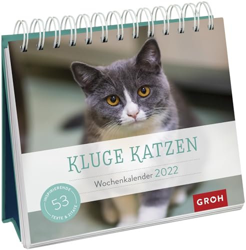 Kluge Katzen 2022: Aufstell-Kalender mit Wochenkalendarium